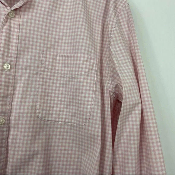 Bonobos Pink Checkered Gingham Slim Fit Button Down Shirt Size XL - Picture 2 of 8